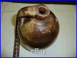 Hand Turned Brown Bee Hive Whiskey Stoneware Jug 12 X 7 Inch Perfect