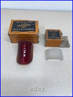 Harley Davidson Knucklehead Beehive Tail Light Glass Lens NOS! Taillight
