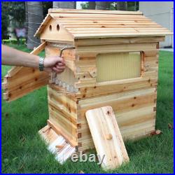 Heavy Duty Beekeeping Cedarwood Bee Hive House Box + 7pcs Beehive Frames