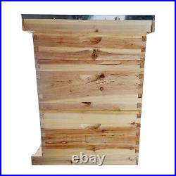 Heavy Wax Coated Bee Incubator 3-Layers 8 Frames Wood Honey Bee Hive Waterproof