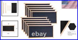 High-Quality 9-1/8-Inch Beehive Frames with Black Beeswax Foundation 10 Pack
