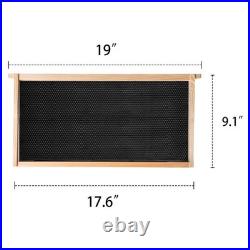 High-Quality 9-1/8-Inch Beehive Frames with Black Beeswax Foundation 10 Pack