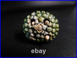 Hirado ware, beehive-shaped, Trick Netsuke, Sagemono, inro, rare