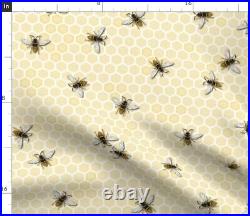 Hive Honeycomb Yellow Beehive Beekeeping Bee 50 Wide Curtain Panel Spoonflower