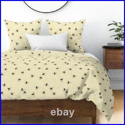 Hive Honeycomb Yellow Beehive Beekeeping Bee Sateen Duvet Cover by Roostery