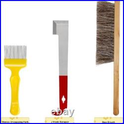 Honey Bee Hive Tools 12 Pieces Bee Hive Starter Kit with Smoker and Tools Sets