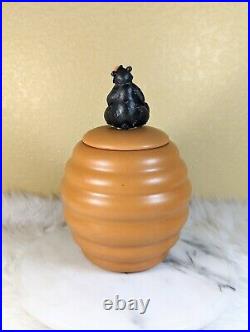 Honour Bear Bee Hive Beehive Honey Canister set of 3 with Lids Seals Cookie Jar