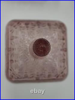 Indiana Tiara Glass Amethyst Purple Glass Honey Bee Hive Dish With Lid