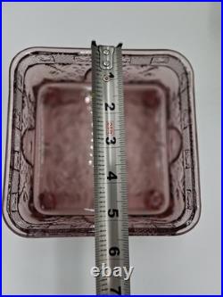Indiana Tiara Glass Amethyst Purple Glass Honey Bee Hive Dish With Lid