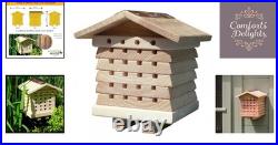 Interactive Solitary Bee Hive FSC-Certified Wooden Pollinator Habitat
