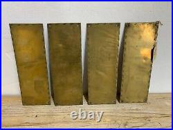 Job Lot Vintage/Antique 13 x Brass Door Finger Plates & Beehive Knob