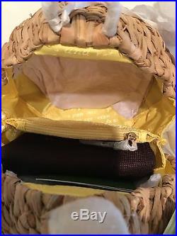Kate spade Down the Rabbit Hole Straw BEEHIVE OH HONEY Clutch Wristlet COLLECTOR