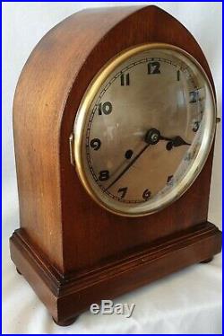 Kienzle Mantel Clock Beehive Rare Antique 8 Day Pendulum Gong Strike Big 33cms