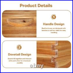 Langstroth Beehive 10 Wooden Frame Box Kit with Waxed Boxes, 2 Deep and 1 Medium