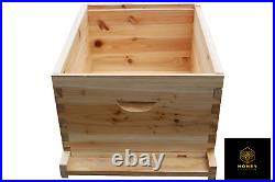 Langstroth Beehive 1 Super 1 Brood Flat Roof with Frames and wax