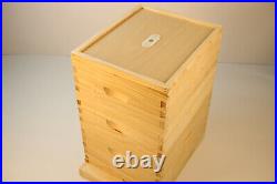 Langstroth Beehive 2 Super 1 Brood Flat Roof with Frames and wax