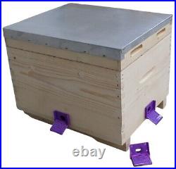 Langstroth Beehive 3 Section Breeding Hive Assembled with frames and Feeders