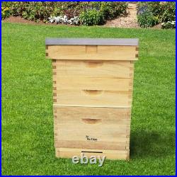 Langstroth Beehive Bee Keeping New Zealand Pine 2 Super 1 Brood Flat Roof Bee