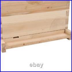 Langstroth Beehive Box 4 Tiers Wooden Hive Frames Beekeeping Honey Brood Box