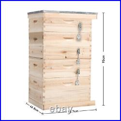 Langstroth Beehive Box Beekeeping Honey Housing With Super & Brood Bee Hive Frames