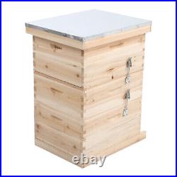 Langstroth Beehive Box Beekeeping Honey Larva House Wooden Brood Hive Frames Kit