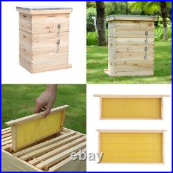 Langstroth Beehive Box Beekeeping Honey Larva House Wooden Brood Hive Frames Kit