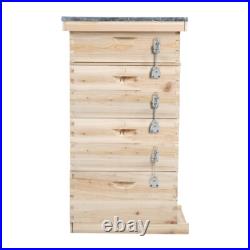Langstroth Beehive Fir Wood Bee Hive Beekeeping Honey Box Frame Kit UK