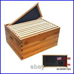Langstroth Beehive Starter Kit 10-Frame Pre 1 Deep Box without Window Brown