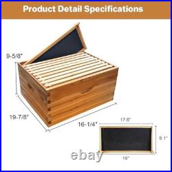 Langstroth Beehive Starter Kit 10-Frame Pre 1 Deep Box without Window Brown
