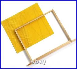 Langstroth Beehive Wired Wax Foundation Sheets and Frames Beekeeping