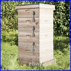Large 4 Tiers Langstroth Beehive Box Beekeeper Beekeeping Honey Bee Hive Frames