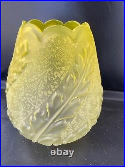 Lemon antique acid etched beehive embossed oil lamp shade