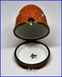 Limoges France Box Rochard Vintage Bee Hive & Bees Flower Inside Beehive