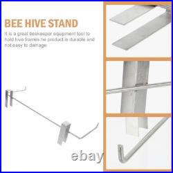 Metal Beekeeping Frame Holder Silver Bee Hive Stand Sturdy Storage Tool