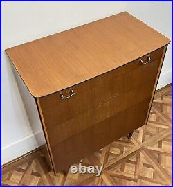 Mid Century Retro Teak Avalon Yatton Bee Hive Chest Of 5 Drawers