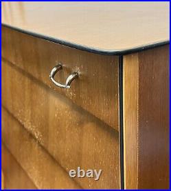 Mid Century Retro Teak Avalon Yatton Bee Hive Chest Of 5 Drawers