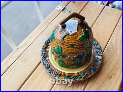 Minton Beehive Majolica Cheese Dish. Perfect Condition