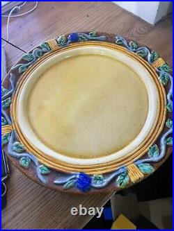 Minton style Beehive Majolica Cheese Dish. Perfect Condition. Large 13 tall