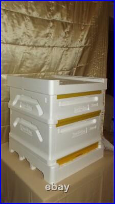 NATIONAL PARADISE HONEY POLY BEEHIVE WITH 1 BROOD 2 SUPERS ASSEMBLED, inc Frames
