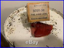 NOS Harley Davidson 1939 Bee Hive Knucklehead WL UL Tail Lamp Lens WithBox 5059-39