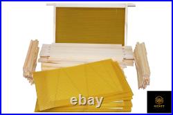 National Bee Hive Bee Keeping 1 Brood 2 Supers with Frames, Wax and Starter Kit