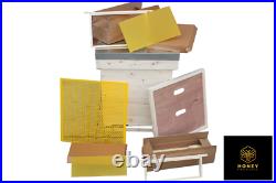 National Bee Hive Bee Keeping 1 Brood 2 Supers with Frames and Wax