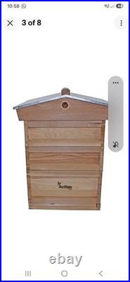 National Bee Hive Cedar Bee Keeping 2 Supers, 1 Brood Gabled Roof Beehive Apiary