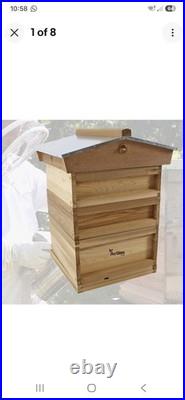 National Bee Hive Cedar Bee Keeping 2 Supers, 1 Brood Gabled Roof Beehive Apiary
