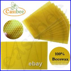 National Bee Hive Deep Brood Wired 100% Natural Beeswax Wax Foundation Sheets