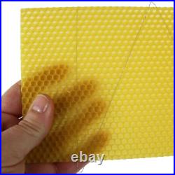 National Bee Hive Super Box Wired Wax Foundation Sheets Pre-Wired Natural Wax