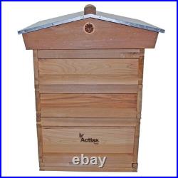 National Beehive Cedar Gabled Roof starter kit with 2 Super 1 Brood with Frames