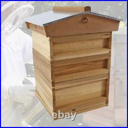 National Beehive Cedar Gabled Roof starter kit with 2 Super 1 Brood with Frames