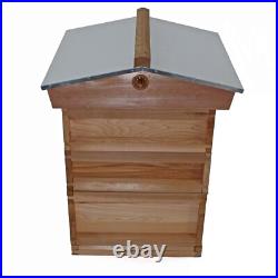 National Beehive Cedar Gabled Roof starter kit with 2 Super 1 Brood with Frames