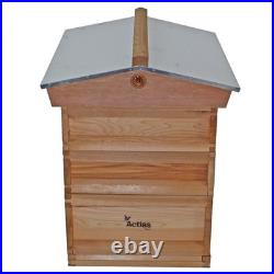 National Beehive Cedar Gabled Roof starter kit with 2 Super 1 Brood with Frames
